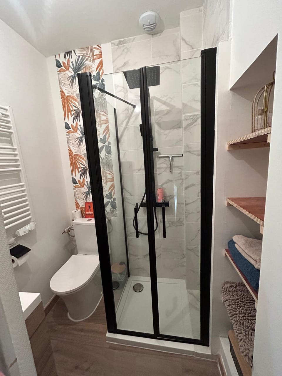 Shower, Toilet, Bathroom, towels