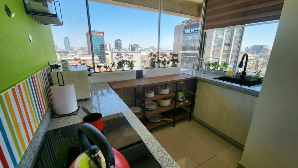 Centro con Vista a la Cordillera hasta 7Pers y FreeParking Apartment in Santiago