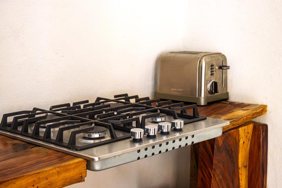 Kitchen or kitchenette, toaster