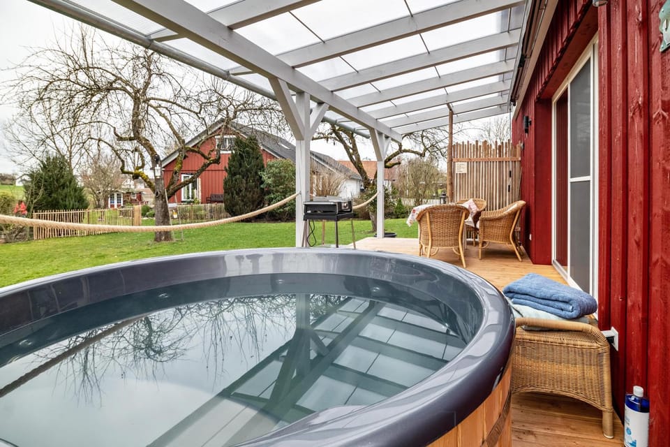 Property building, Living room, Swimming pool