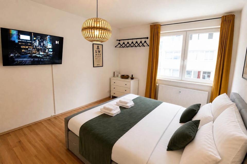 Ruhig & Zentral - 2 Kingsize Betten - Wi-Fi Apartment in Essen