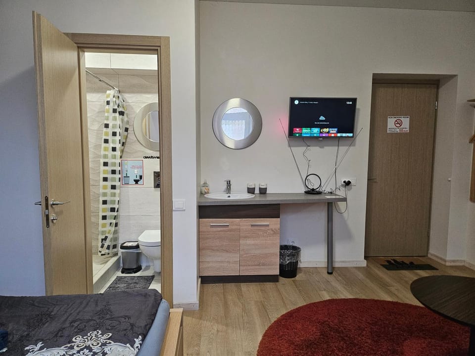 Bed, Bathroom, TV and multimedia, Photo of the whole room, Bedroom