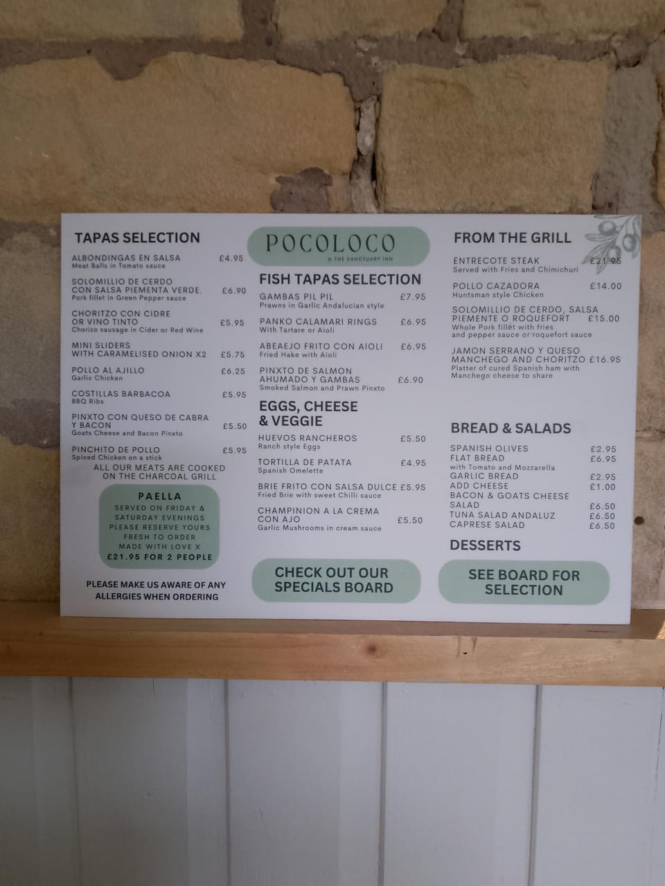 Restaurant/places to eat