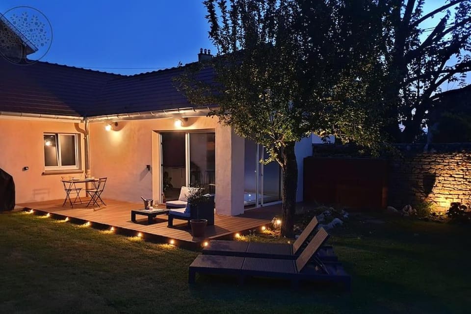 Patio, Night, Garden