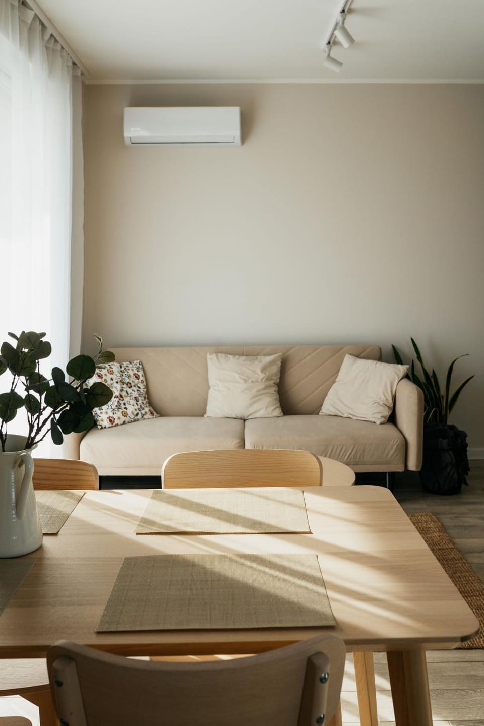 Living room, Dining area, air conditioner