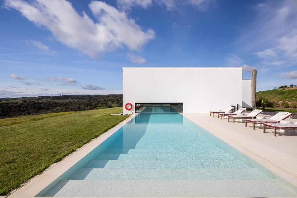 Natural landscape, Swimming pool, sunbed