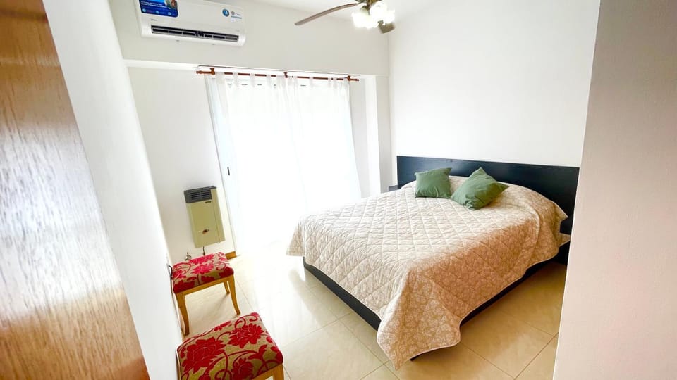 Bed, Bedroom, fireplace, wardrobe, air conditioner
