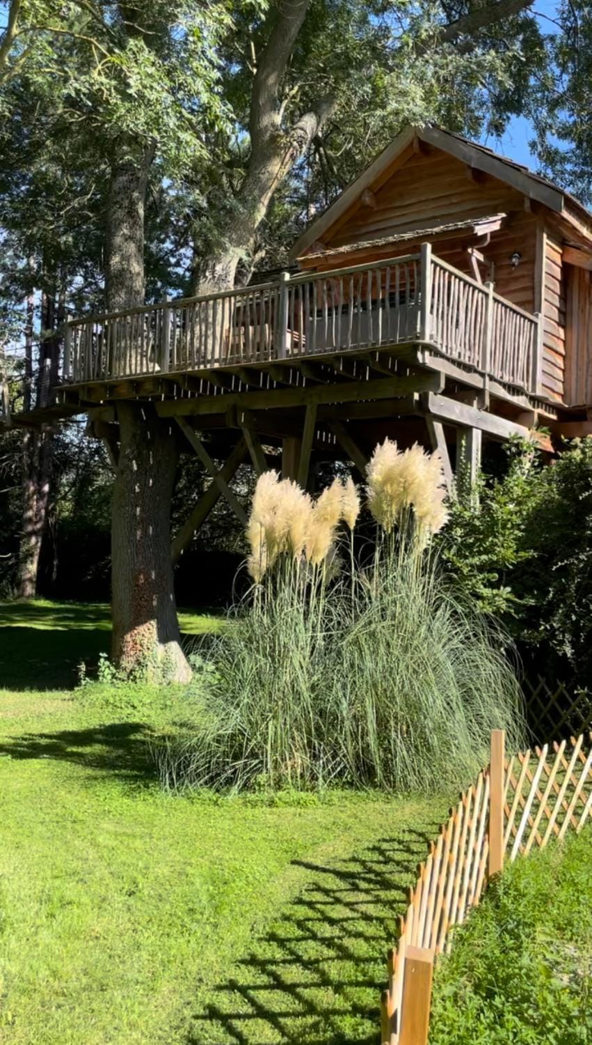 Cabane perchée luxe avec jacuzzi Domaine du Marais Maisse Luxury tent in Île-de-France