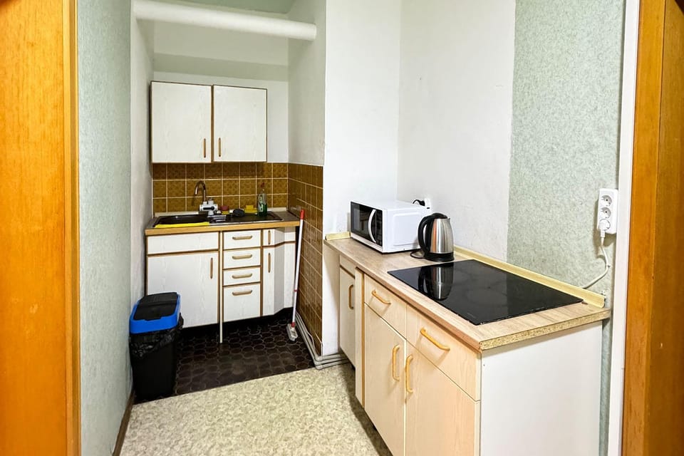 Kitchen or kitchenette, minibar, stove