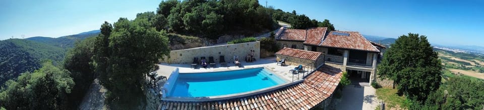 Property building, Living room, Swimming pool