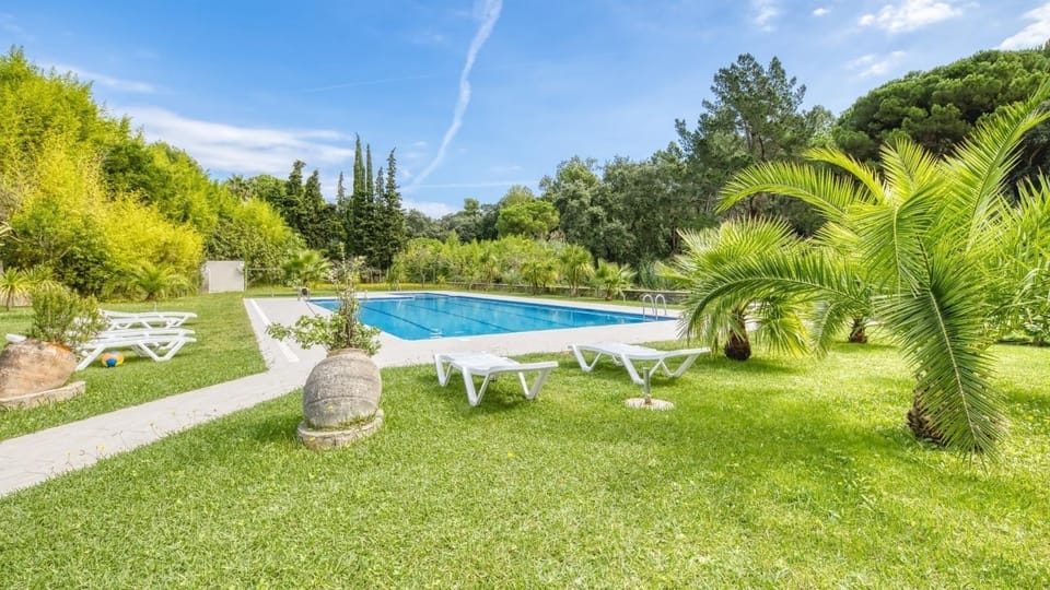 Property building, Living room, Swimming pool