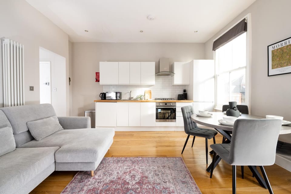 Kitchen or kitchenette, Living room, Dining area