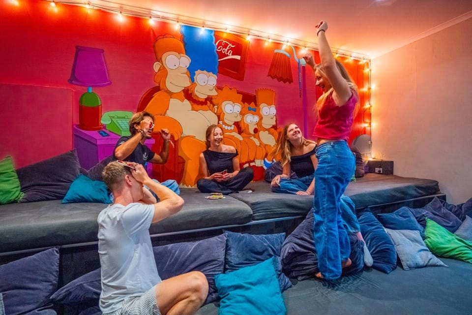 Living room, group of guests