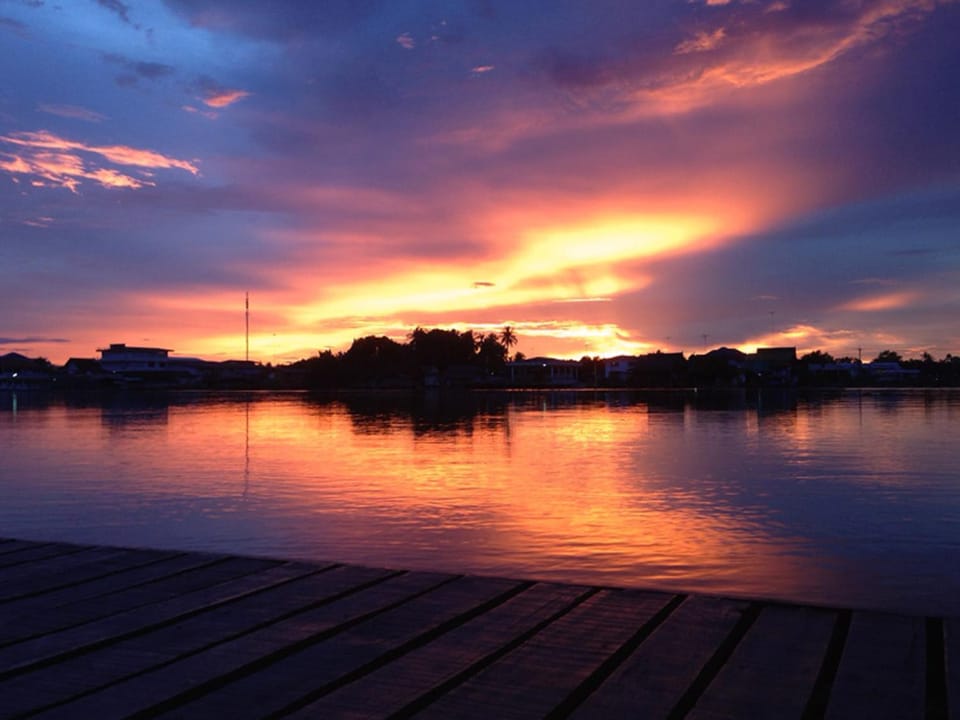On site, River view, Sunset
