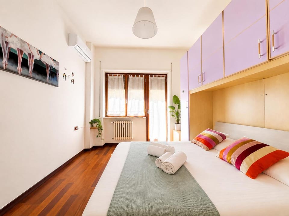 Bed, Balcony/Terrace, Photo of the whole room, Bedroom, towels, wardrobe