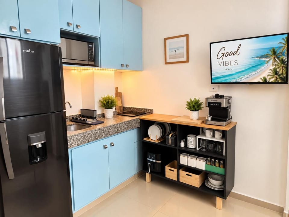 Kitchen or kitchenette, oven, stove