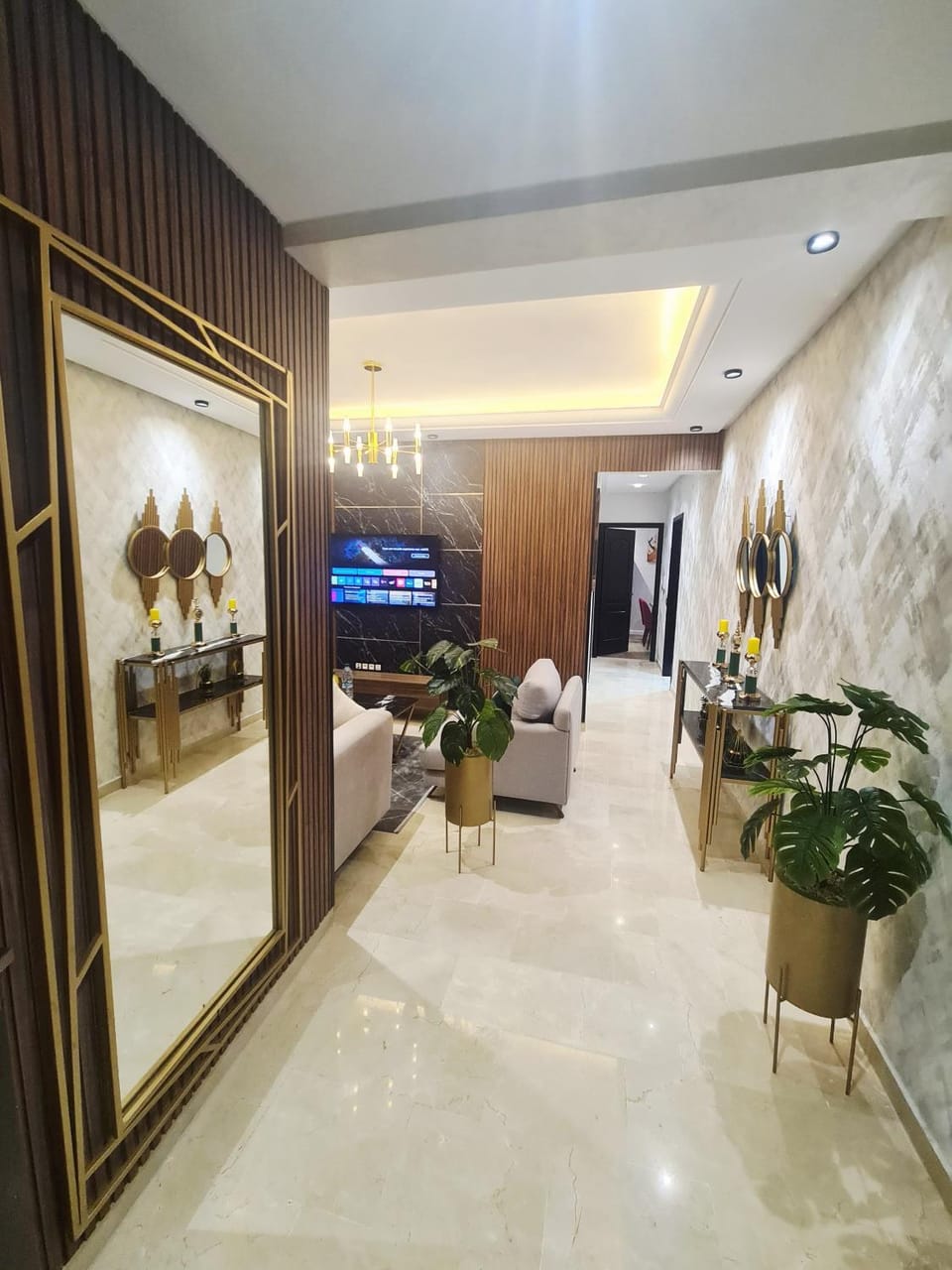 modern apartment opposite to HASSAN2 MOSQUE & FAIR international casablanca , near downtwn, with side SEA view with sports machines with free underground GARAGE prohibited for unmarried couples of Arab original apartment too QUIET Apartment in Casablanca