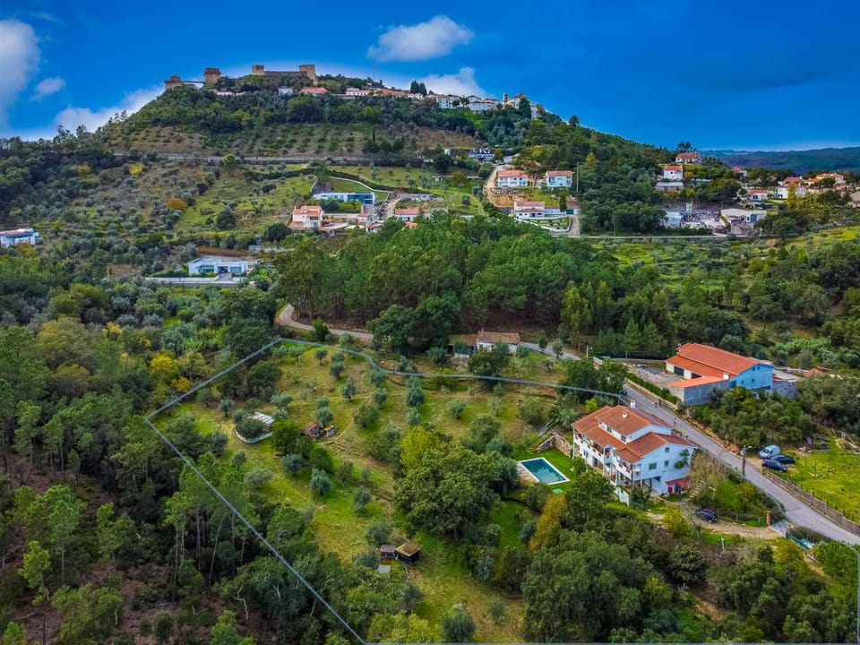 Property building, Natural landscape, Bird's eye view