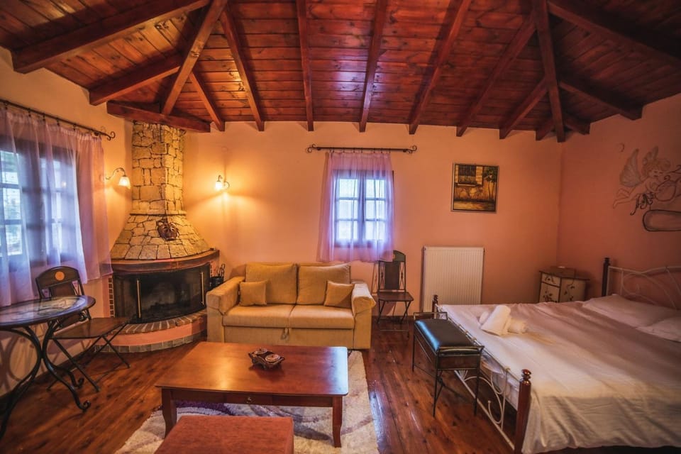 Bed, Seating area, flat iron