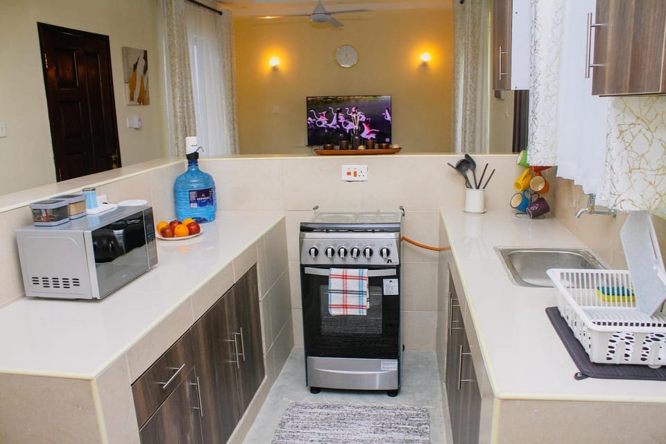 Kitchen or kitchenette, minibar