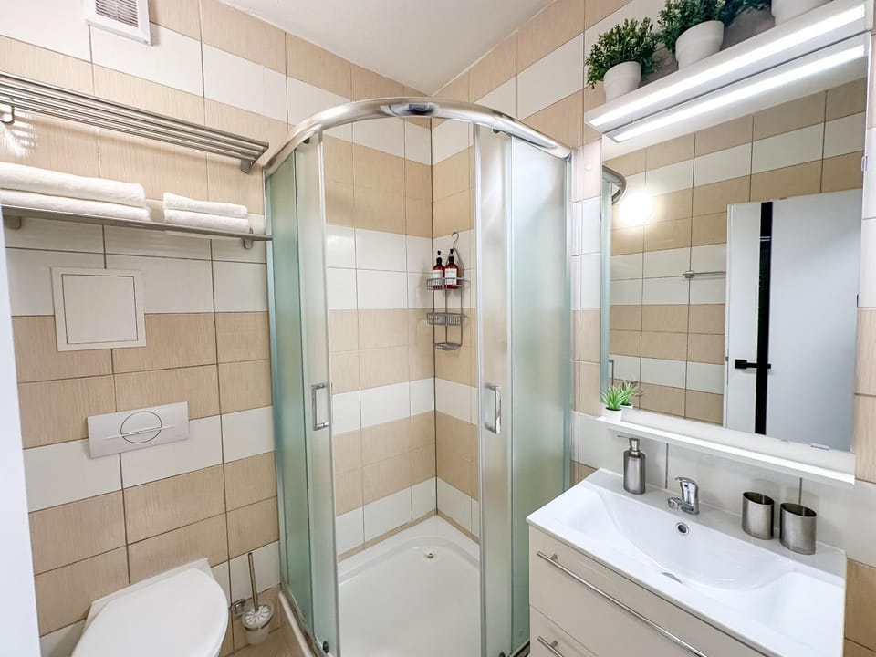 Shower, Toilet, Bathroom, towels