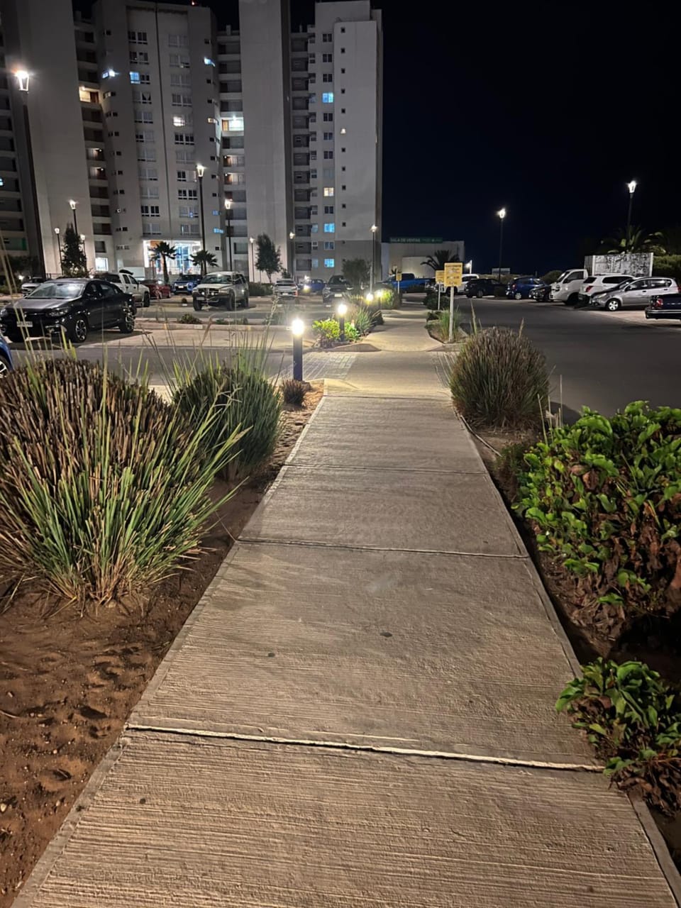 Property building, Night, Street view, Parking