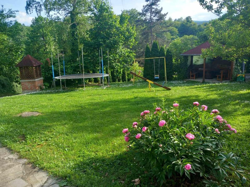 Spring, Day, Natural landscape, Children play ground, Garden, Garden view