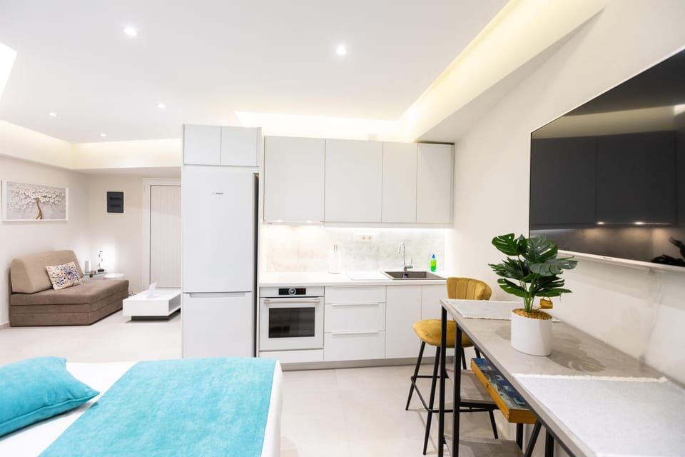 Bed, Kitchen or kitchenette, Photo of the whole room, Dining area, Bedroom