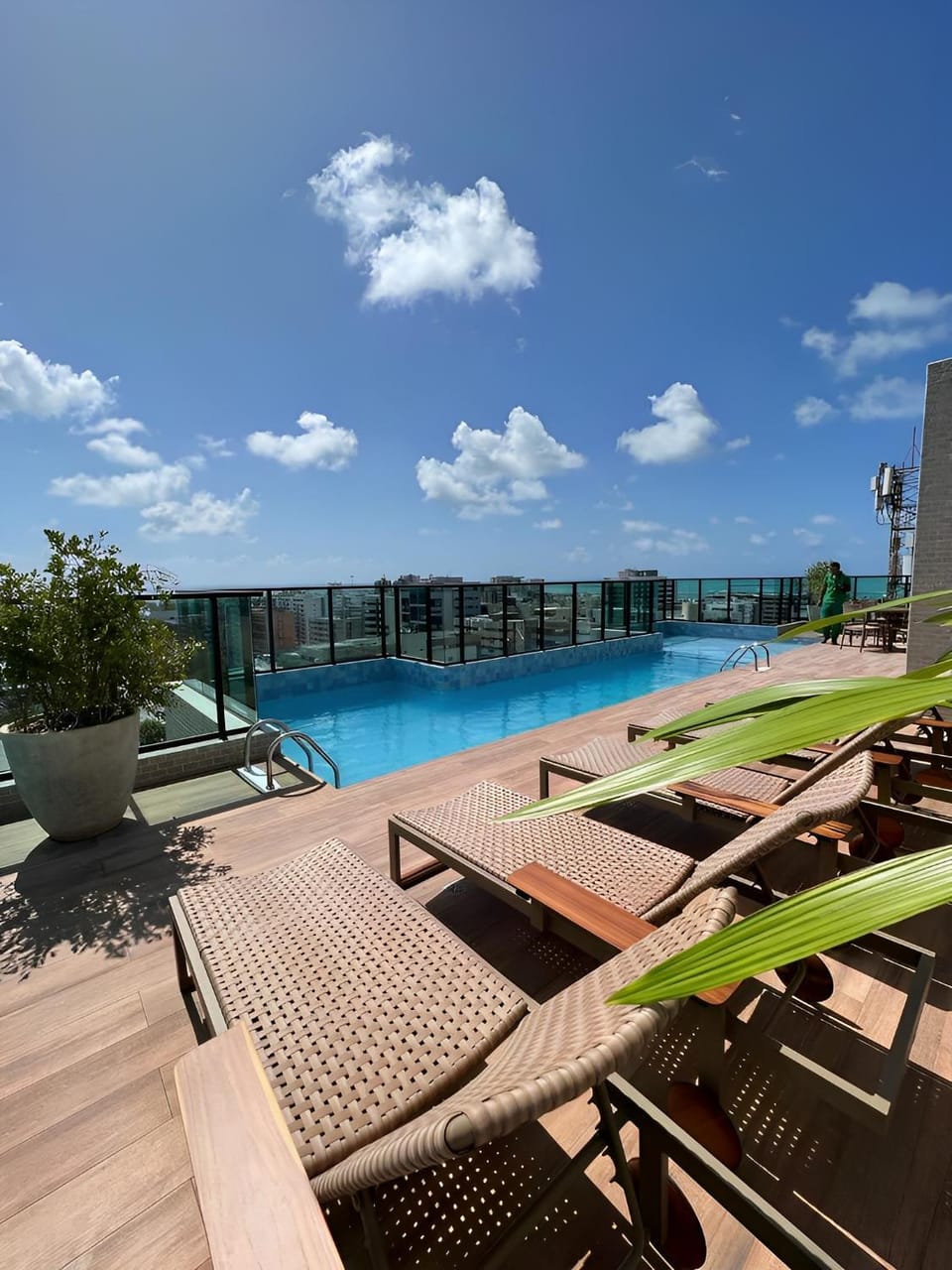 Pool view, Sea view, Swimming pool, sunbed