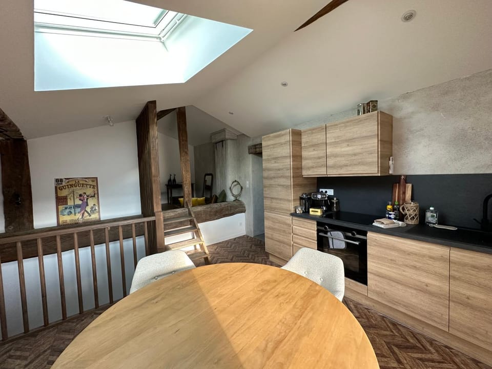 Living room, kitchen