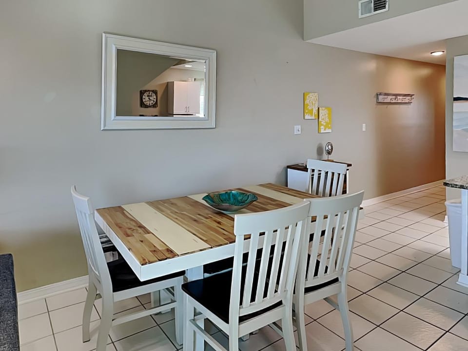 Dining area, furniture, air conditioner