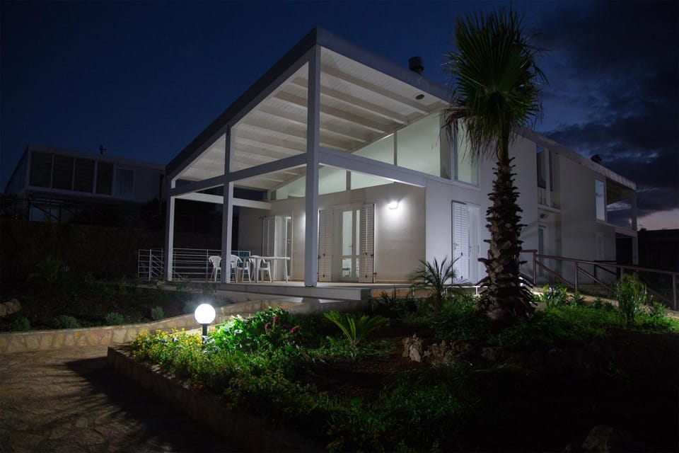 Property building, Patio, Night, Garden