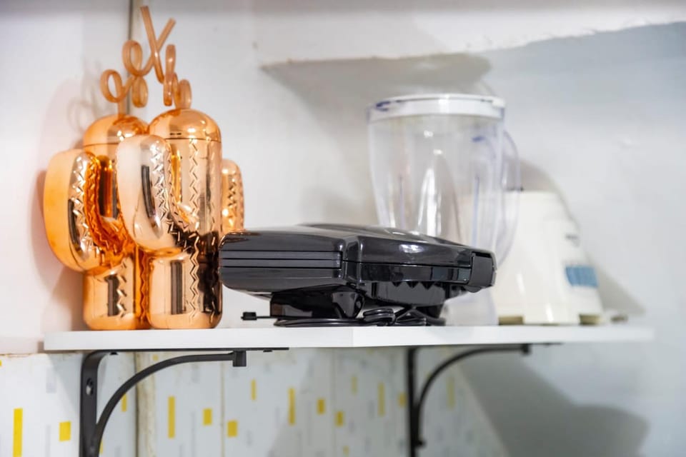 Kitchen or kitchenette, toaster