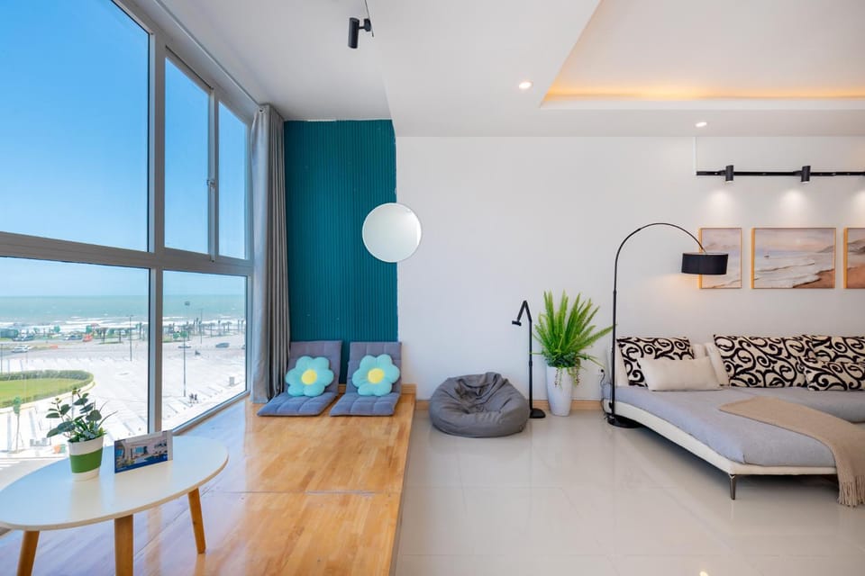 Living room, Seating area, Sea view