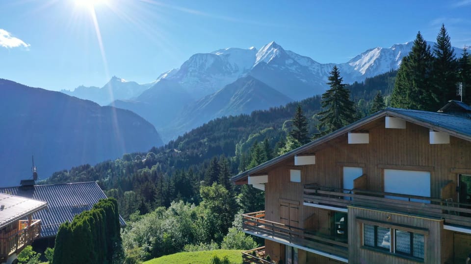 Studio cabine Au Loup Blanc avec vue Mont Blanc Cabin in Saint-Gervais-Bains