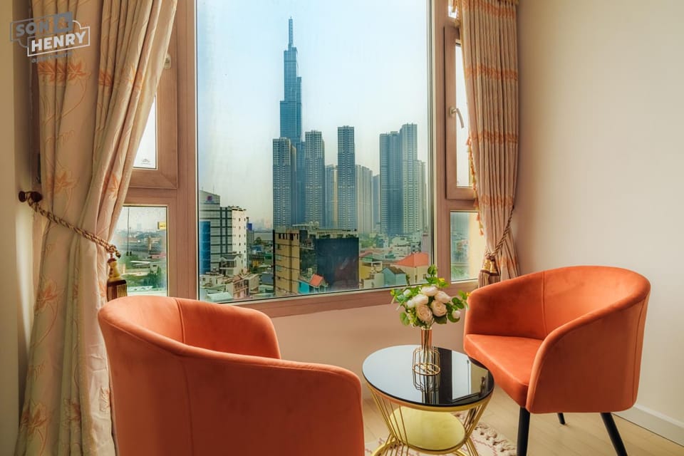 Living room, Seating area, City view