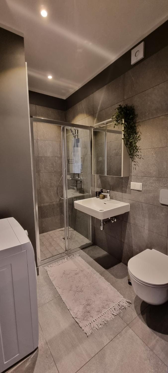 Shower, Toilet, Bathroom, towels