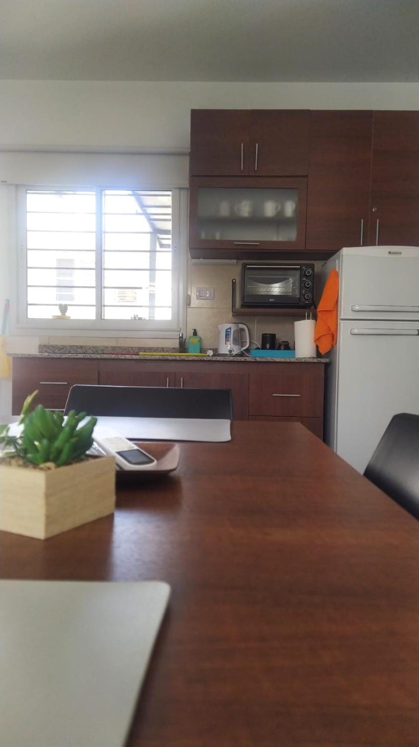 Kitchen or kitchenette, oven