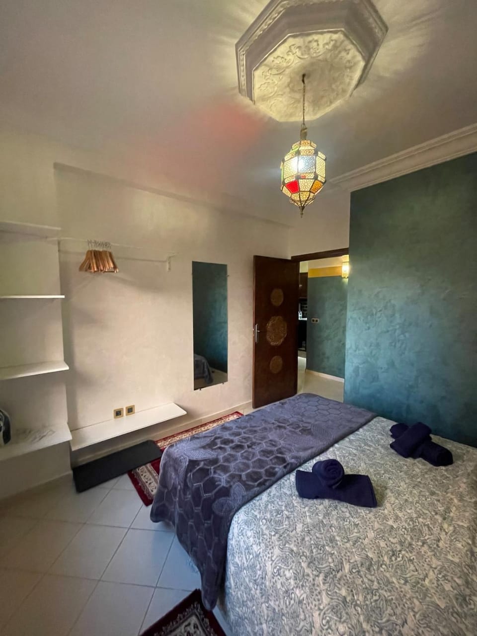 Bed, Photo of the whole room, Bedroom, towels, wardrobe