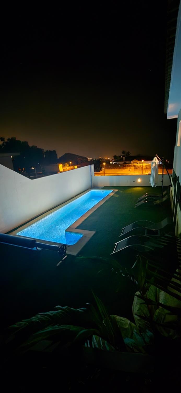 Night, Swimming pool