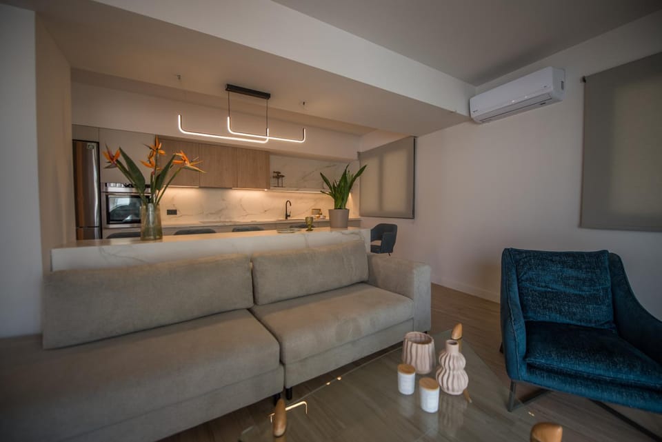 Living room, kitchen
