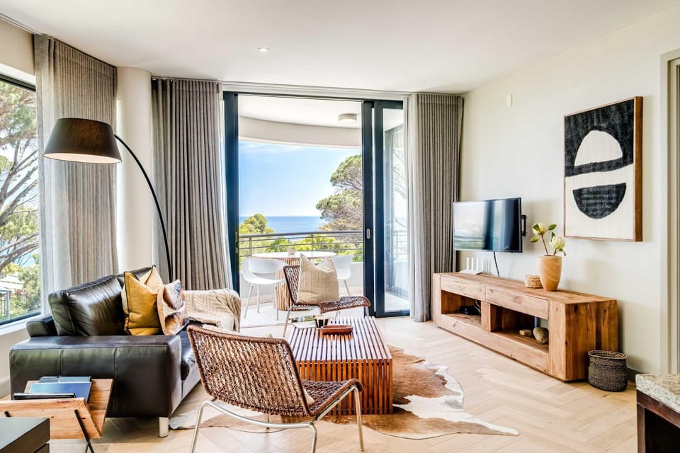 Living room, Seating area, Sea view
