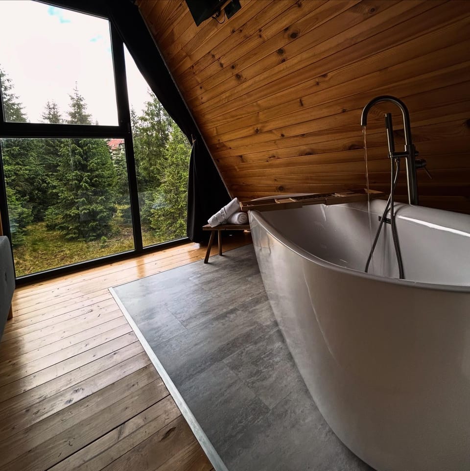 Black Chalet House in Cluj County