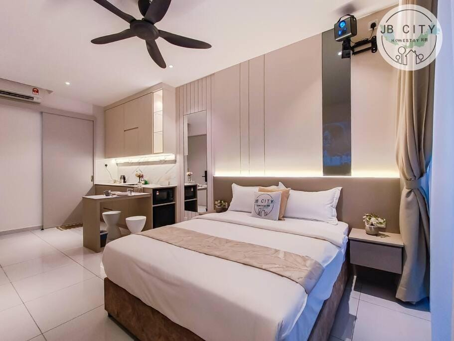 Bed, Bedroom, air conditioner