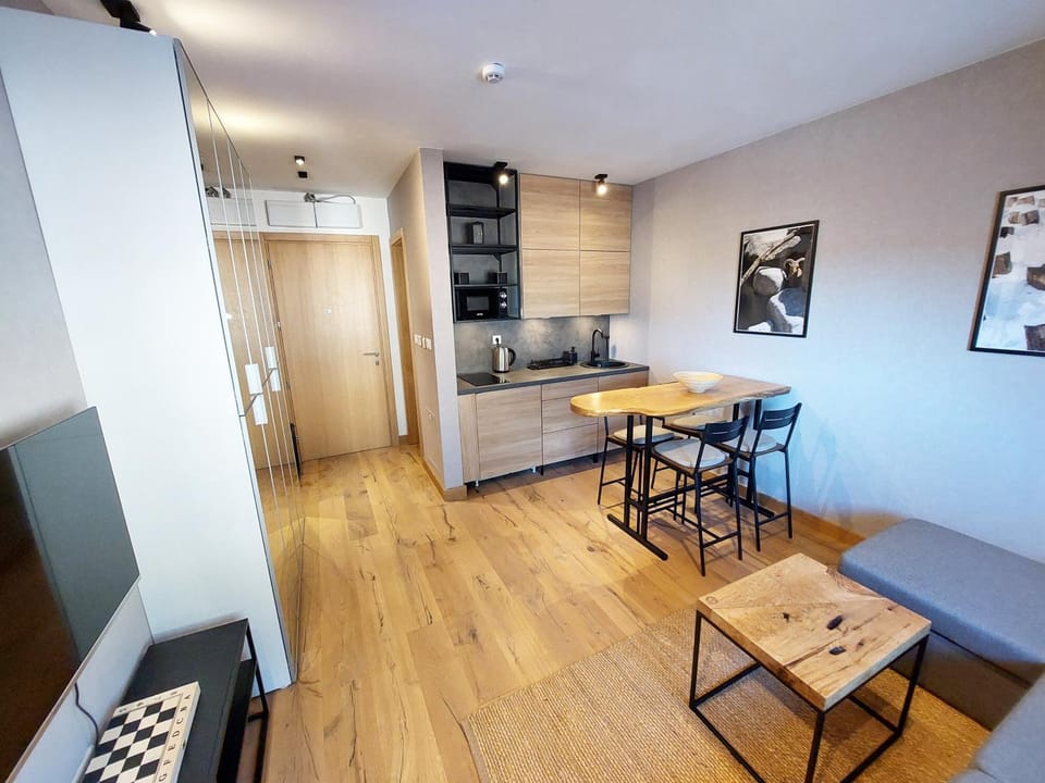 Kitchen or kitchenette, Living room, Dining area, wardrobe