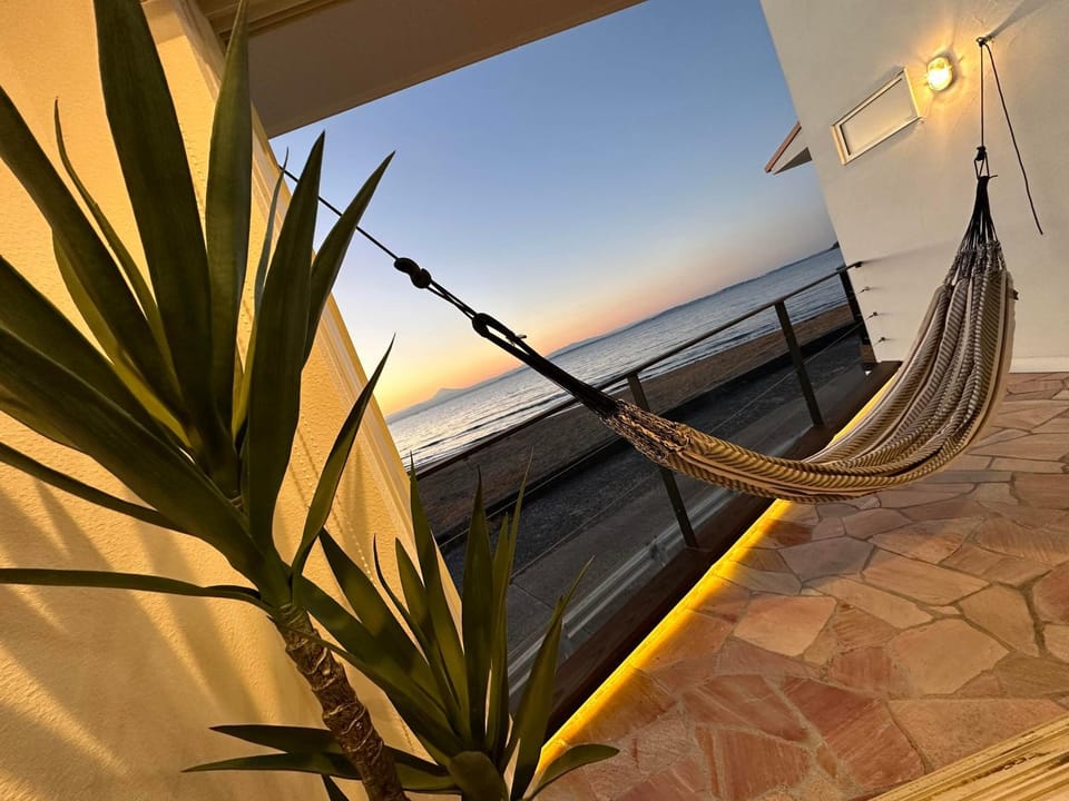 Natural landscape, View (from property/room), Balcony/Terrace, Photo of the whole room, Sea view, Sunset