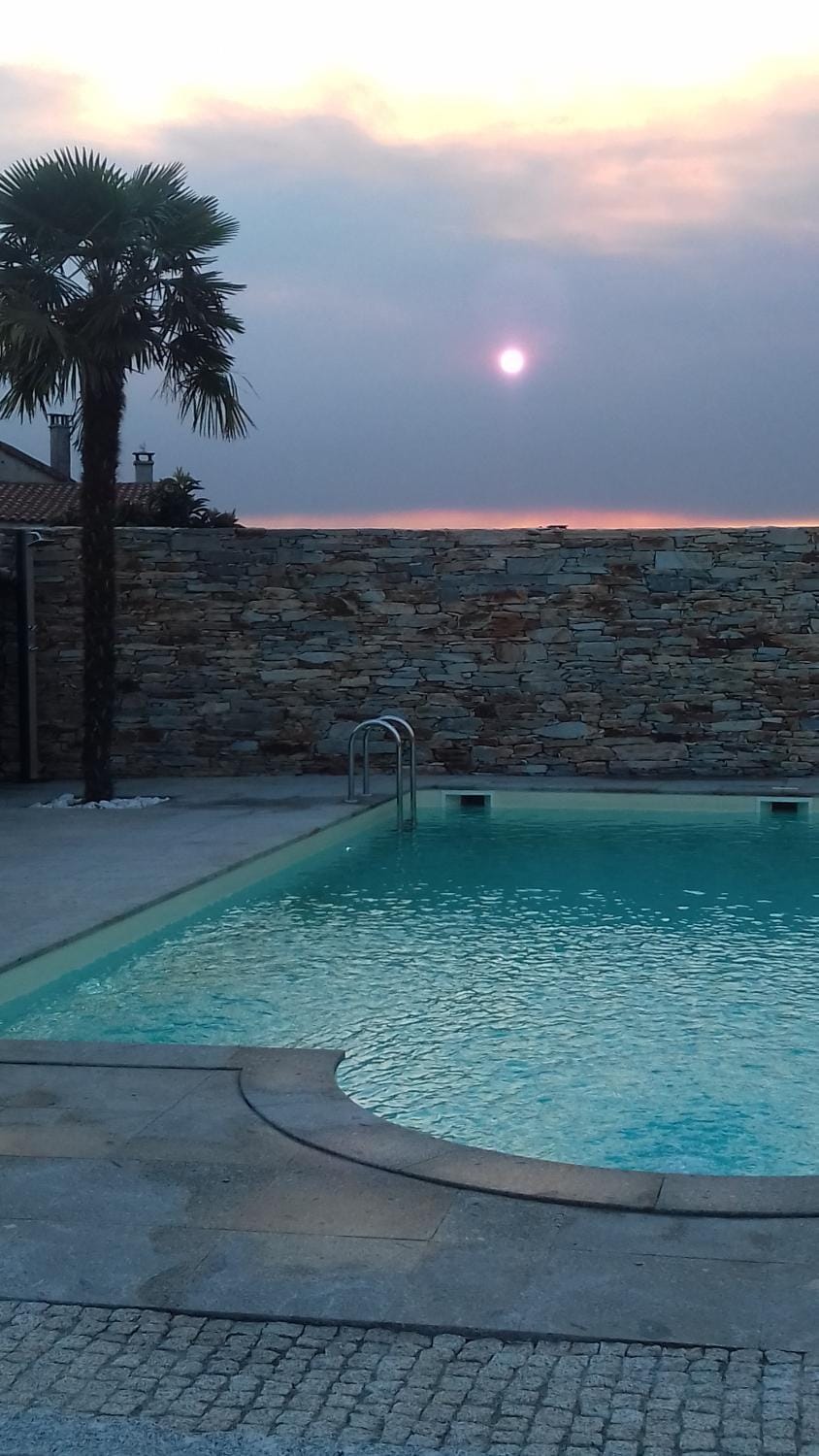 Swimming pool, Sunset