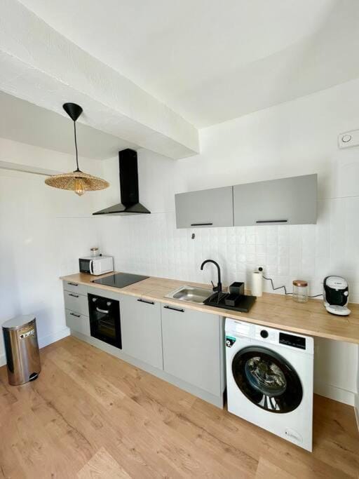 Kitchen or kitchenette, minibar, pet friendly, stove, washing machine
