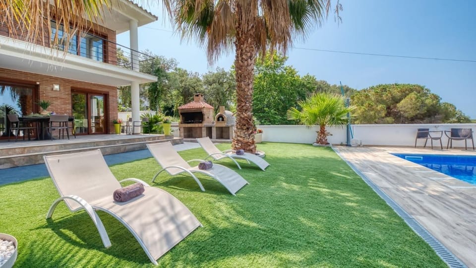 Property building, Living room, Swimming pool