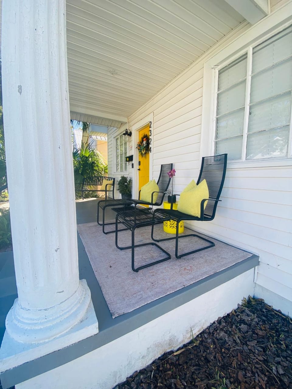 No Ho yellow door bungalow House in Tampa